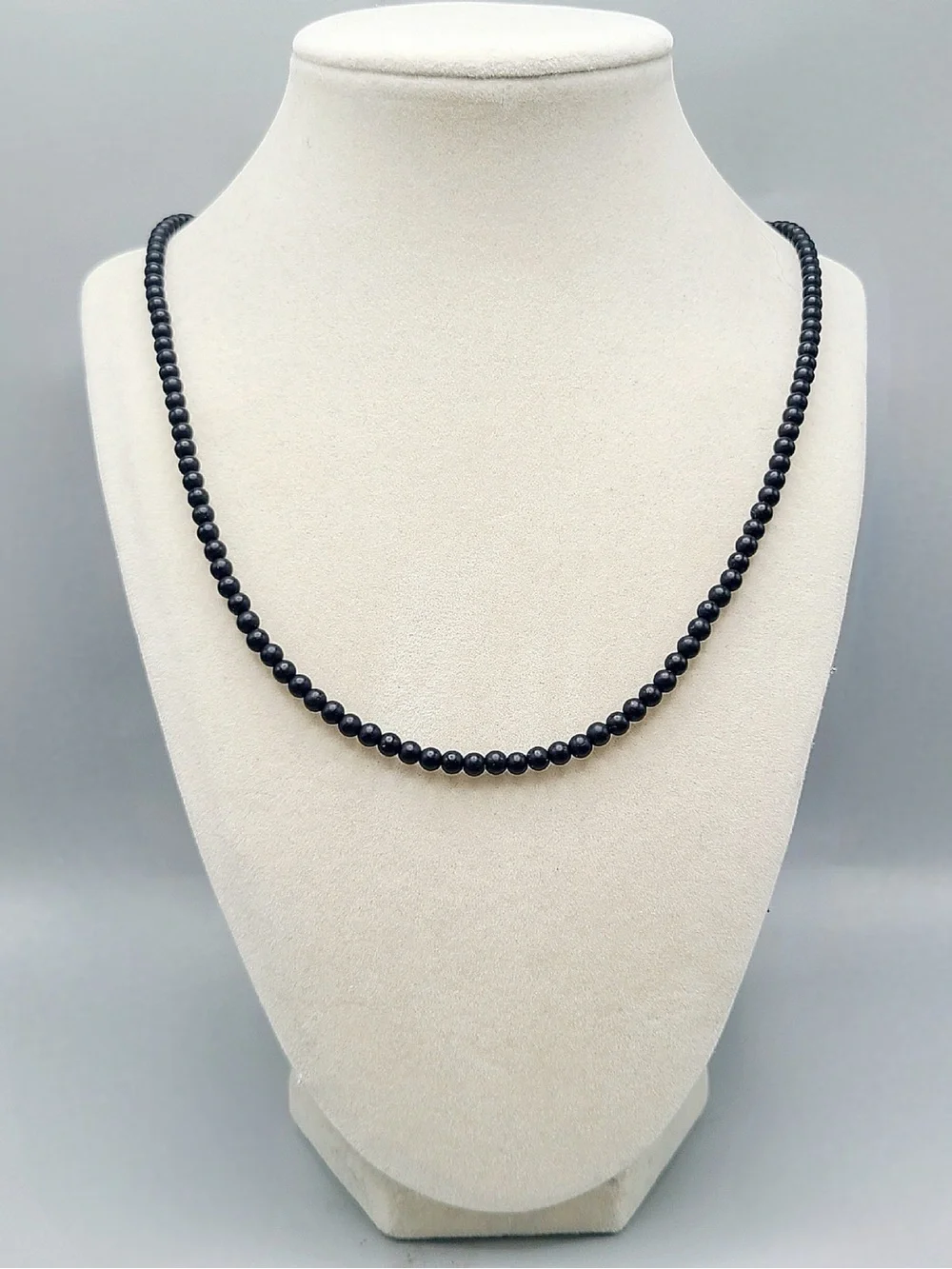David Yurman Spiritual Beads Necklace in Sterling Silver With Black Onyx , 4mm